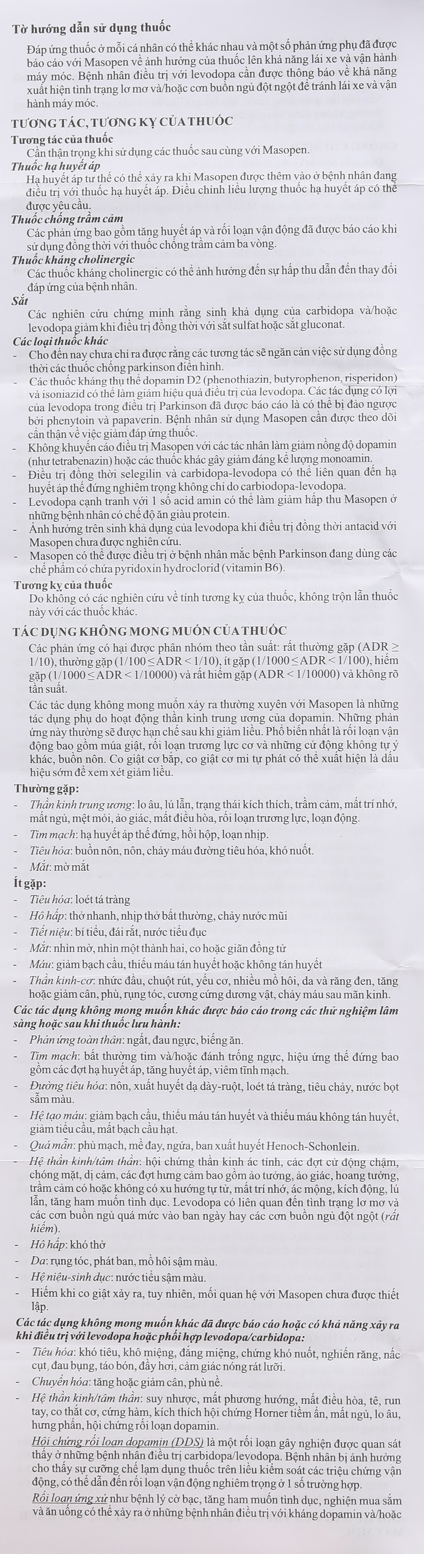 Masopen 100/10 điều trị hội chứng Parkinson (3 vỉ x 10 viên) - 11